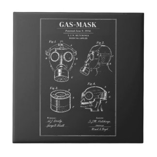 Gas Mask Blueprint Diagram Tile