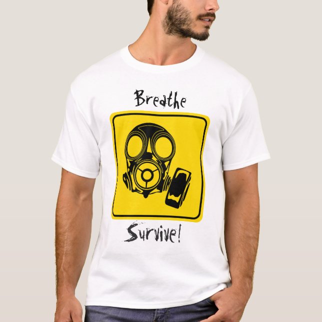 Gas Mask design Men's Basic T-Shirt (Front)
