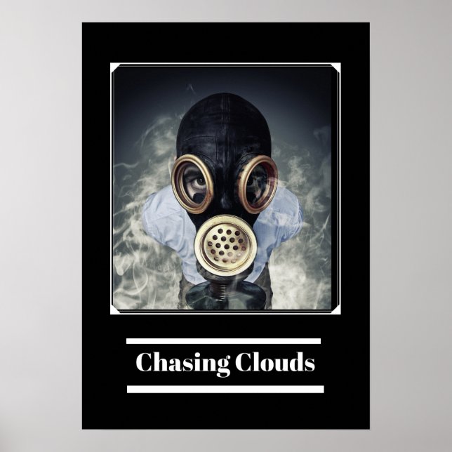 Gas Mask Man Vape Premium Poster (Front)