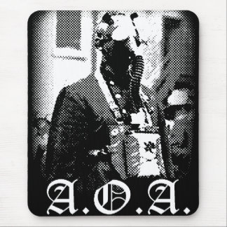 gas mask mouse pad