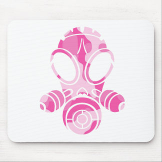gas mask pink camo mouse pad