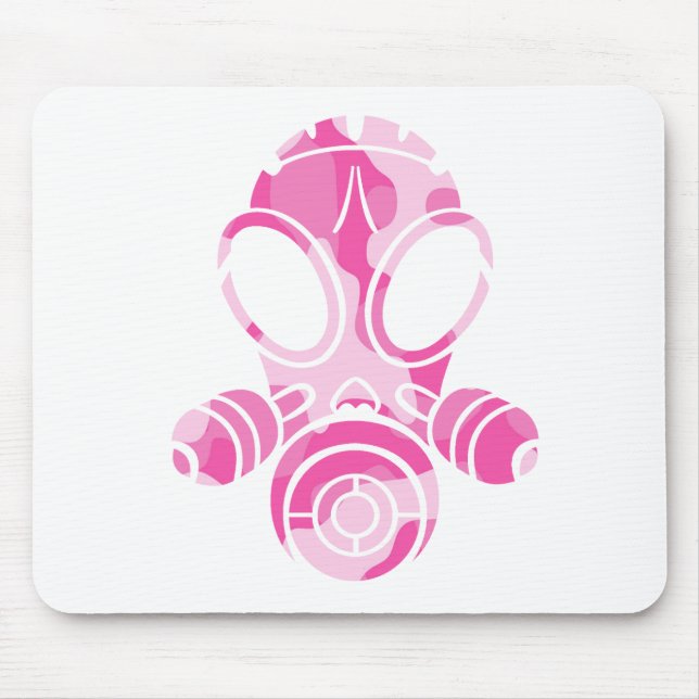 gas mask pink camo mouse pad (Front)