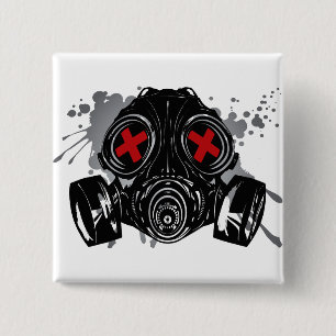 GAS_MASK_PROTECTION 15 CM SQUARE BADGE