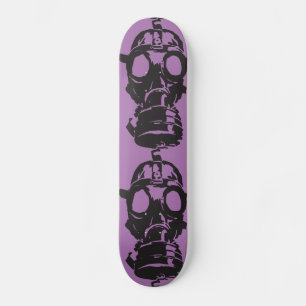 GAS MASK PURPLE SKATEBOARD