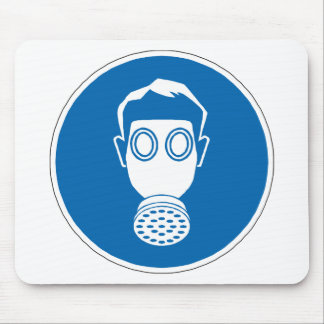 Gas Mask Sign Mouse Pad