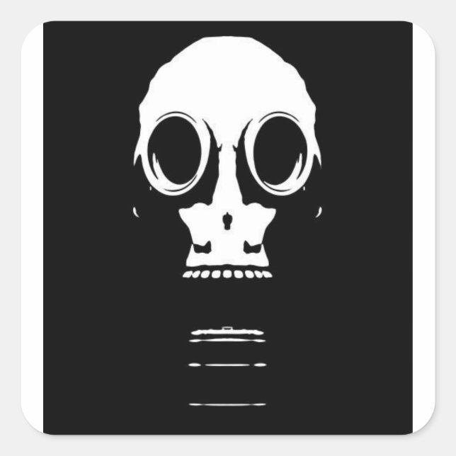 Gas Mask Stencil Sticker (Front)