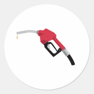 Gas Nozzle Classic Round Sticker