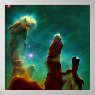 Gas Pillars in the Eagle Nebula -2007 Poster