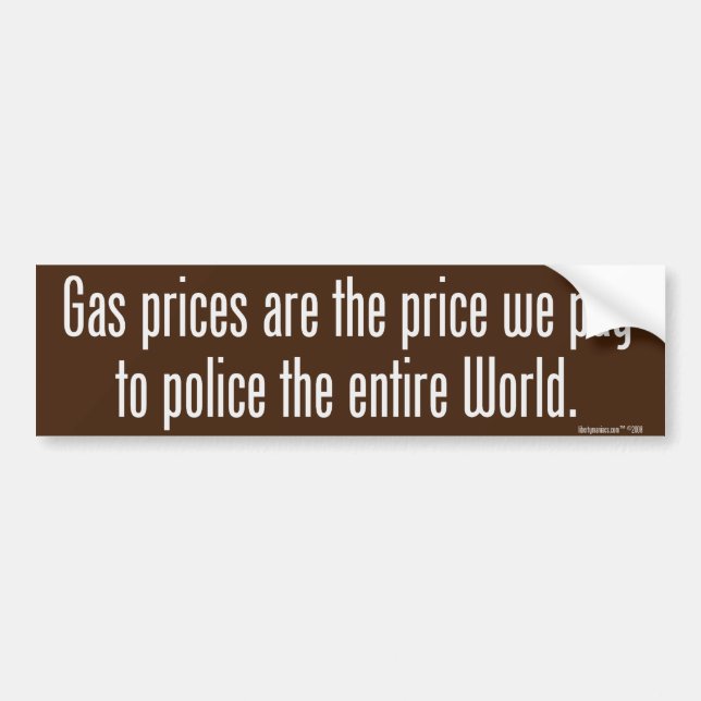 Gas Prices Bumper Sticker (Front)
