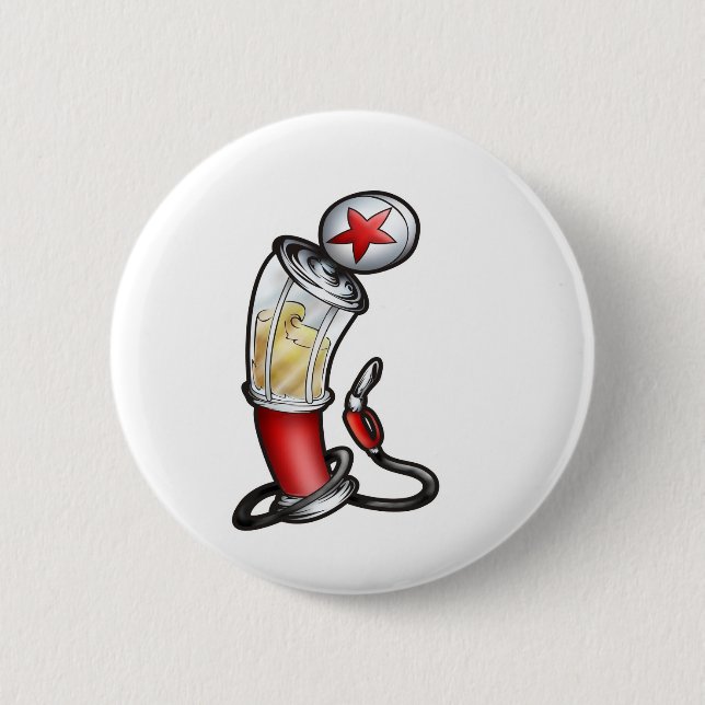 Gas Pump 6 Cm Round Badge (Front)
