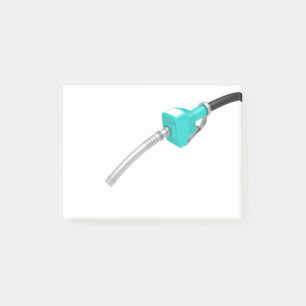 Gas pump nozzle post-it notes