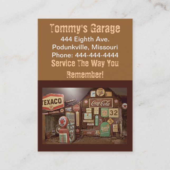 Gas Station / Automotive Business Card (Front)
