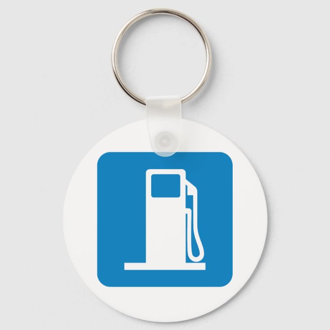 Gas Station Highway Sign Key Ring (Front)