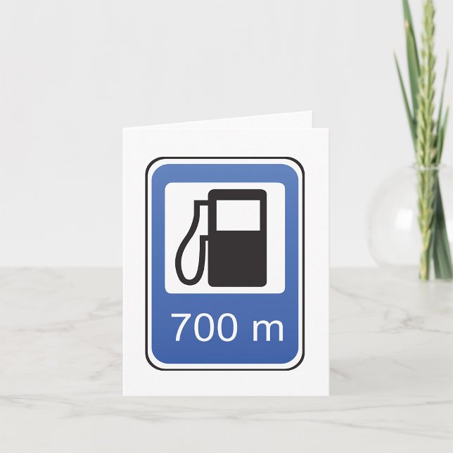 Gas Station Road Sign Note Cards (Creator Uploaded)