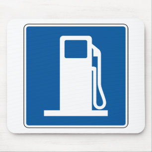 Gas Station Street Sign Mouse Pad