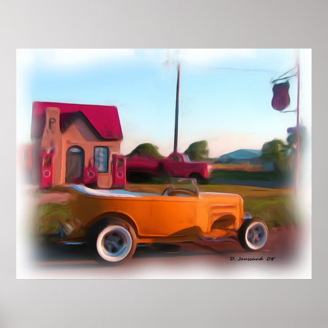 Gas Stop Along The Hwy Poster (Front)