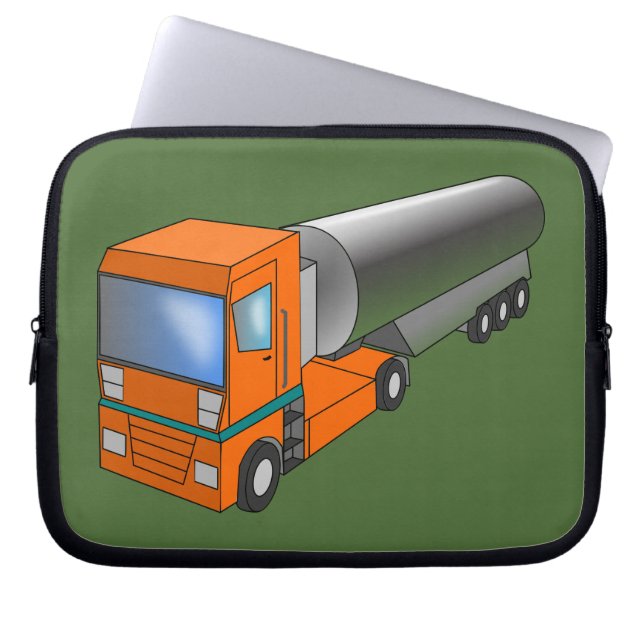Gas Tanker Truck Heavy Transporter for Kids Laptop Sleeve (Front)