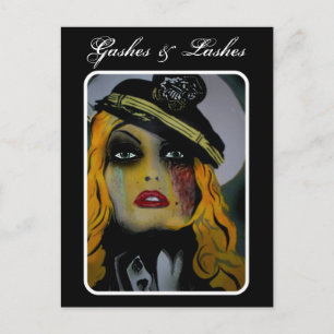 'Gashes & Lashes' Postcard