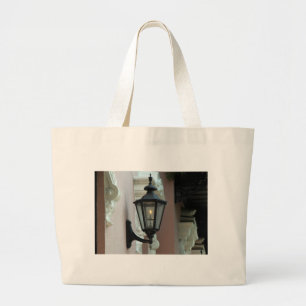 Gaslight, Antique, Vintage, Black, Photography Large Tote Bag