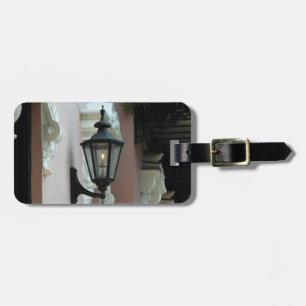 Gaslight, Antique, Vintage, Black, Photography Luggage Tag