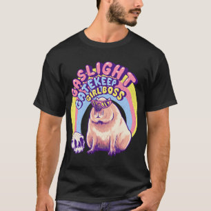 Gaslight Gatekeep Girlboss - Cool Capybara Momcore T-Shirt