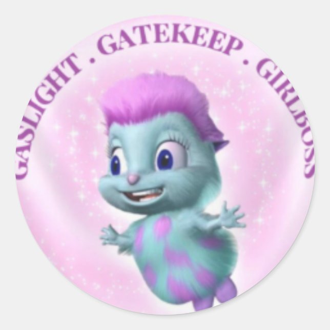 GAslight Gatekeep Girlboss sticker (Front)
