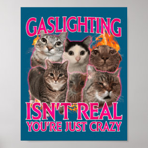 Gaslighting Isn't Real You're Just Crazy Bootleg C Poster
