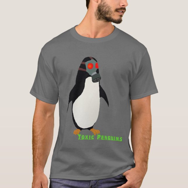 Gasmask Penguin T-Shirt (Front)