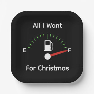 Gasoline for Christmas Paper Plate