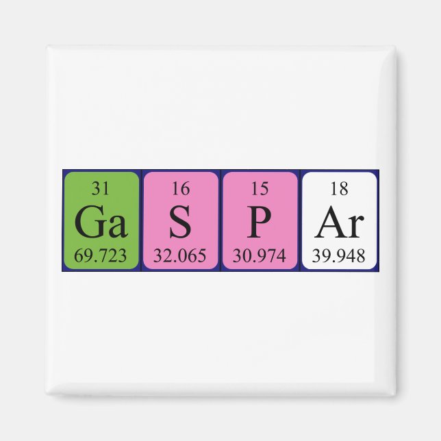 Gaspar periodic table name magnet (Front)
