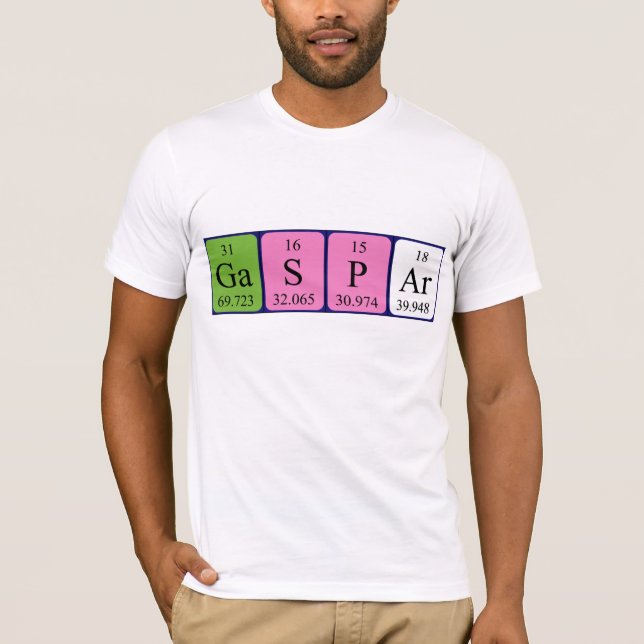 Gaspar periodic table name shirt (Front)