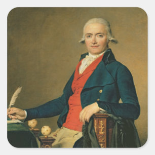 Gaspard Meyer  or The Man in the Red Waistcoat Square Sticker