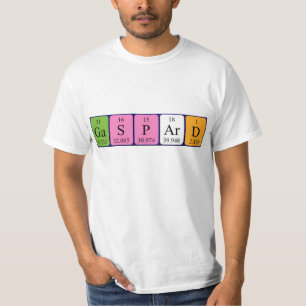 Gaspard periodic table name shirt