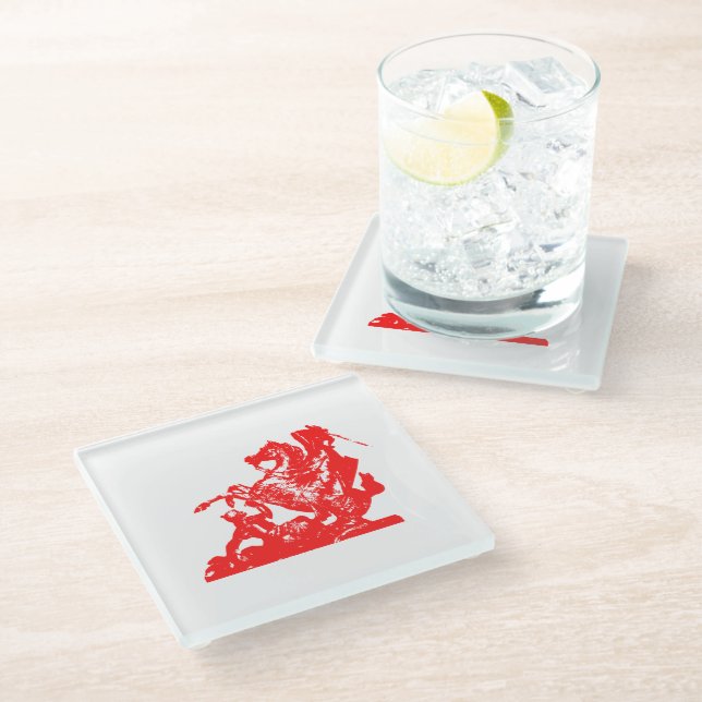 Gaspard's Children Flag - Glass Coaster (Angled)