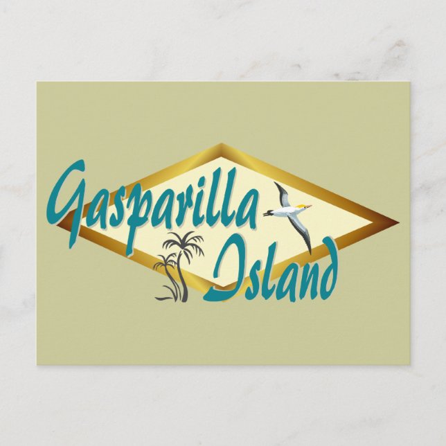 Gasparilla Island Florida beach design Postcard (Front)