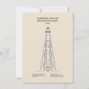 Gasparilla Island Rear Range Light - Florida - SBD Card
