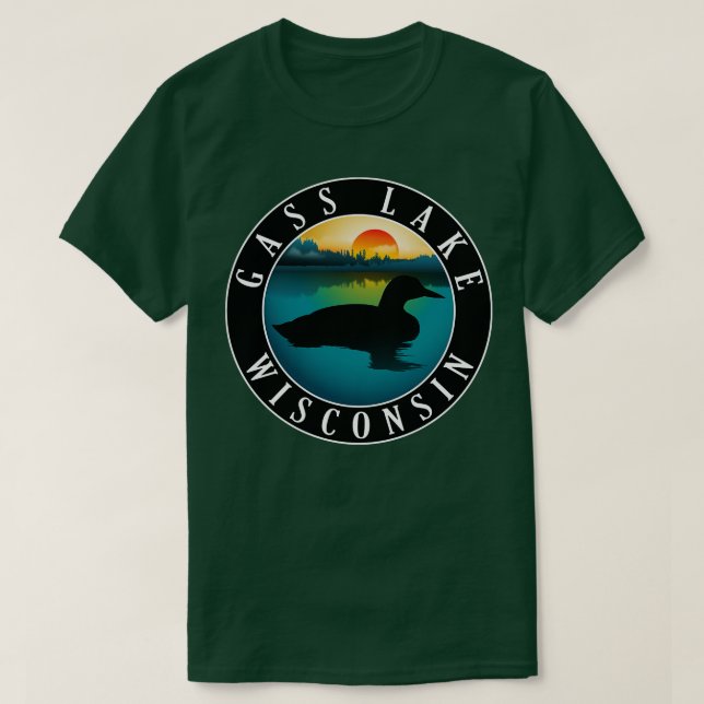 Gass Lake Wisconsin Loon T-Shirt (Design Front)
