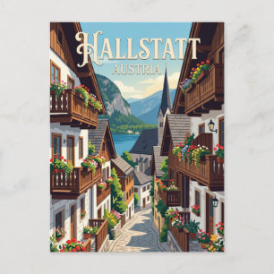 Gasse in Hallstatt Austria Postcard