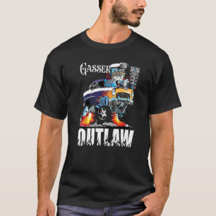 Gasser Outlaw Class Vintage Drag Racing Race Car   T-Shirt