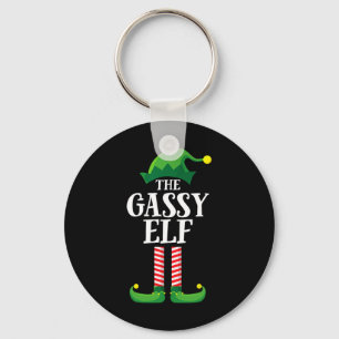 Gassy Elf Matching Family Group Christmas Party  Key Ring