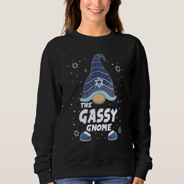 Gassy Gnome  Hanukkah Family Matching for men wome Sweatshirt (Front)