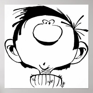 Gaston Lagaffe Guust Flater Gomer Goof by Seppe Mu Poster
