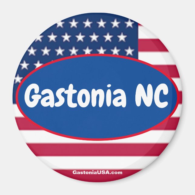 Gastonia NC Patriotic magnet (Front)