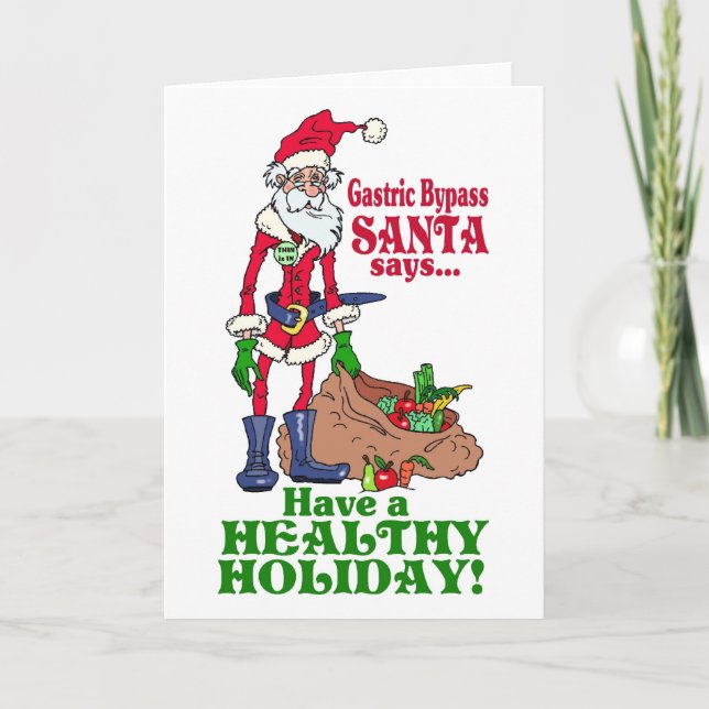 Gastric Bypass Santa Holiday Card (Front)