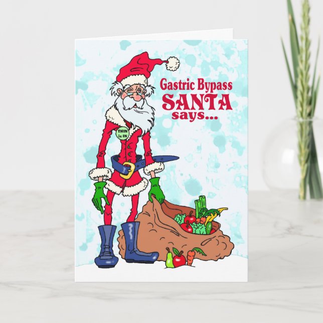 Gastric Bypass Santa Holiday Card (Front)