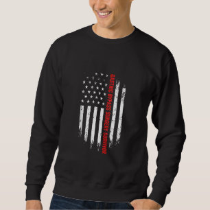 Gastric Bypass Surgery Survivor American Flag Reco Sweatshirt