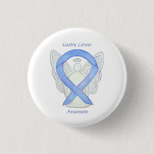 Gastric Cancer Angel Awareness Ribbon Art Pin