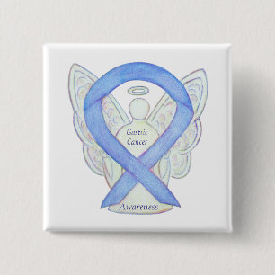 Gastric Cancer Angel Awareness Ribbon Art Pin