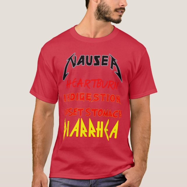 gastric complaints funny perfect Nausea band tees  (Front)