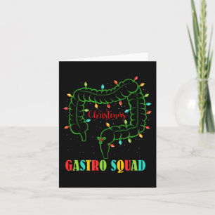 Gastro Nurse Squad Fun Christmas Lights Gastroente Card
